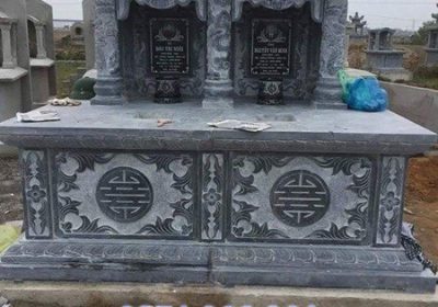 15 mẫu mộ đá đôi trạm khắc hoa văn đẹp-lăng mộ đẹp