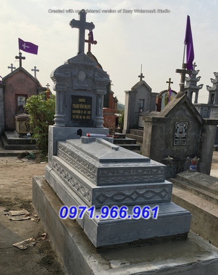 55 mẫu mộ thiên chúa giáo bằng đá xanh đẹp-mộ công giáo đẹp