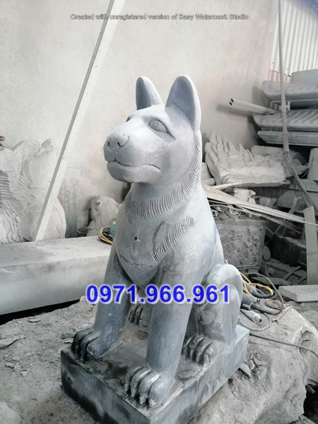 mẫu chó đá canh cổng nhà từ đường đẹp