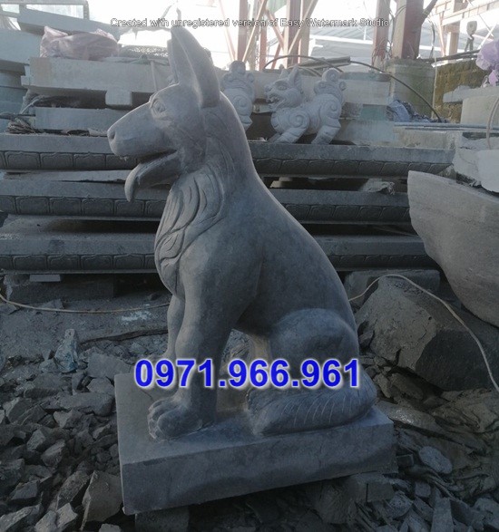 mẫu chó đá canh cổng nhà từ đường đẹp