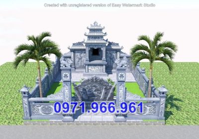 mẫu lăng mộ đá ninh bình thờ chung gia đình đẹp
