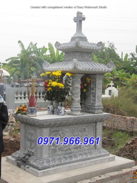 mẫu mộ đá công giáo cất để tro cốt đẹp - mộ thiên chúa giáo