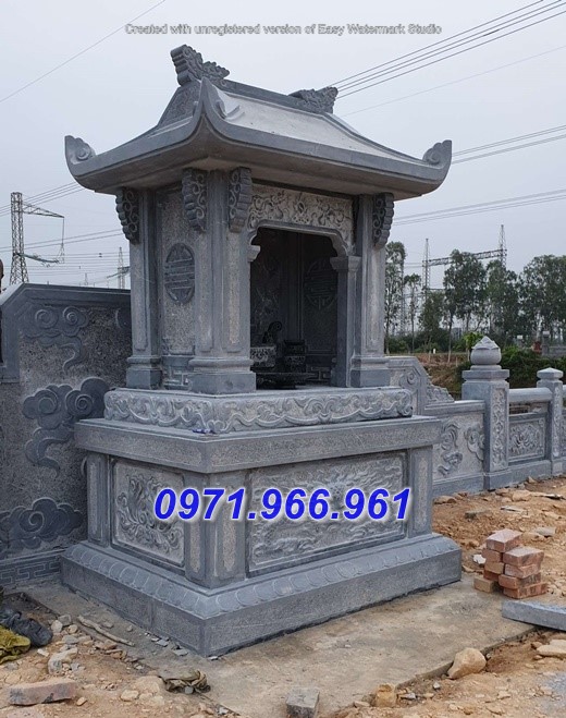 mẫu mộ đá một mái đựng tro cốt đẹp - nhà mồ mồ mả