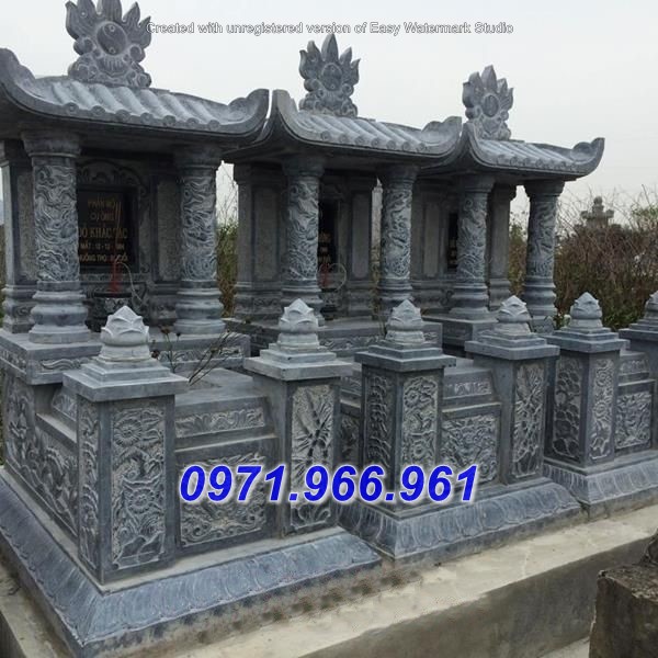 mẫu mộ đá một mái tổ tiên đẹp - nhà mồ mồ mả