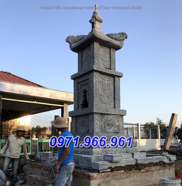 030 mẫu tháp mộ sư bằng đá - bảo tháp đẹp
