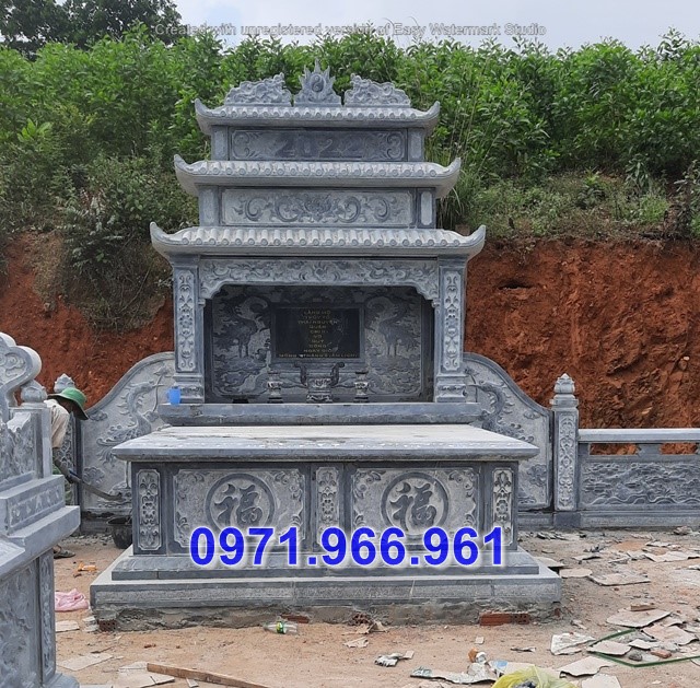 04 mẫu mộ đá đôi tại hòa bình - lăng mộ đẹp