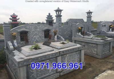 05 mẫu mộ đá đôi tại bắc giang - nhà mồ đẹp