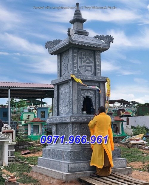 05 mẫu tháp mộ sư bán tro cốt - mộ tháp đá đẹp