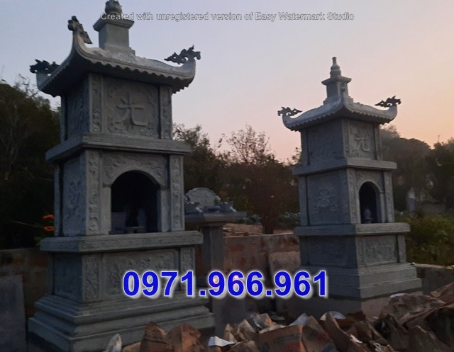 05 mẫu tháp mộ sư giữ tro cốt - mộ tháp đá đẹp
