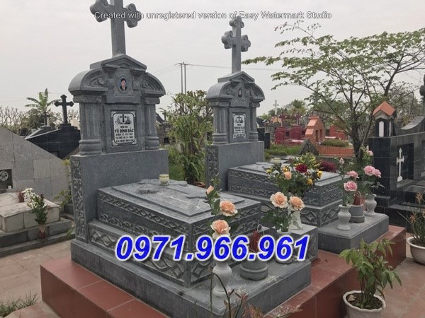 kom tum+ 12 mẫu nhà mồ đá công giáo đẹp