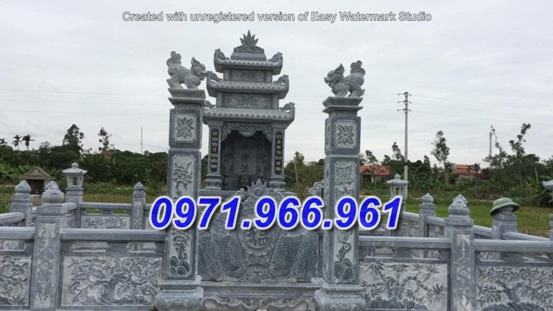mẫu lan can nhà mồ bằng đá xanh đẹp - bán quảng ngãi