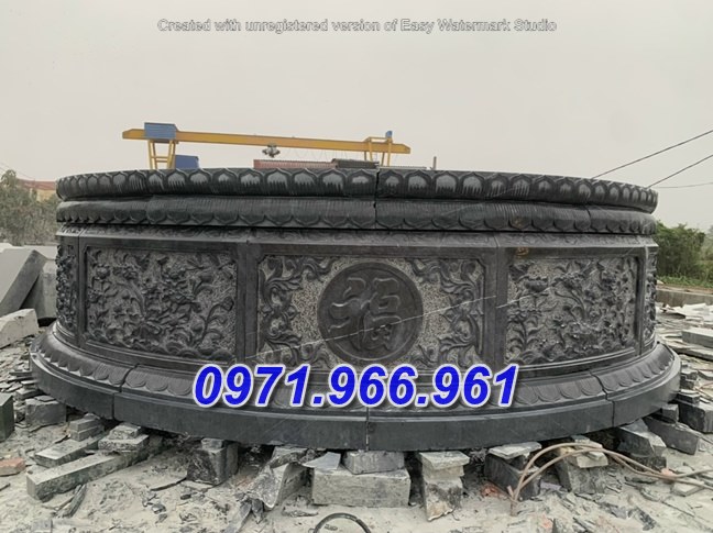 mẫu mộ đá tròn đẹp tại vĩnh phúc - bán lăng mộ