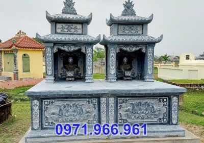 mẫu mộ đôi bằng đá khối ninh bình - lăng mộ đẹp