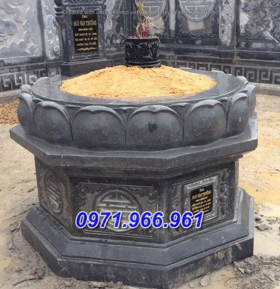 mẫu mộ hình tròn bằng đá đơn giản tại hải phòng - lăng mộ đẹp