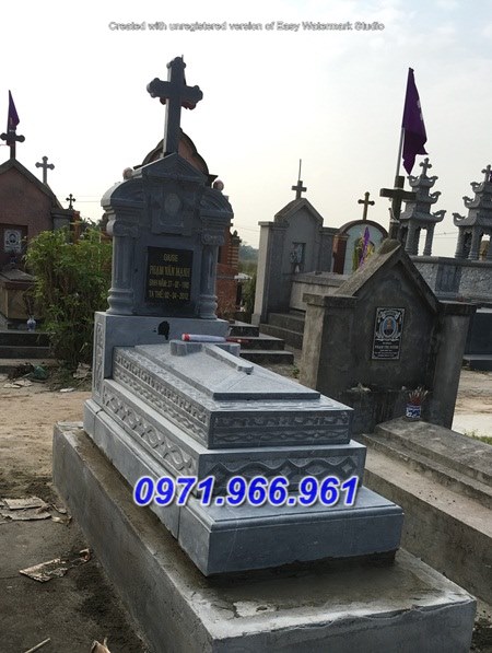 mẫu nhà mồ công giáo bằng đá đẹp tại bình thuận