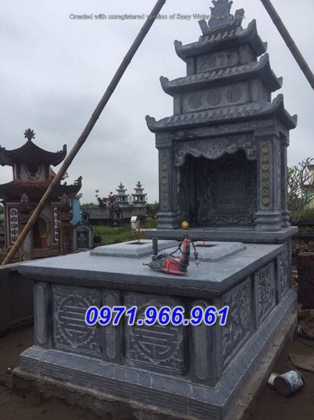 mẫu nhà mồ đá đôi bán tro cốt đẹp tại ninh thuận