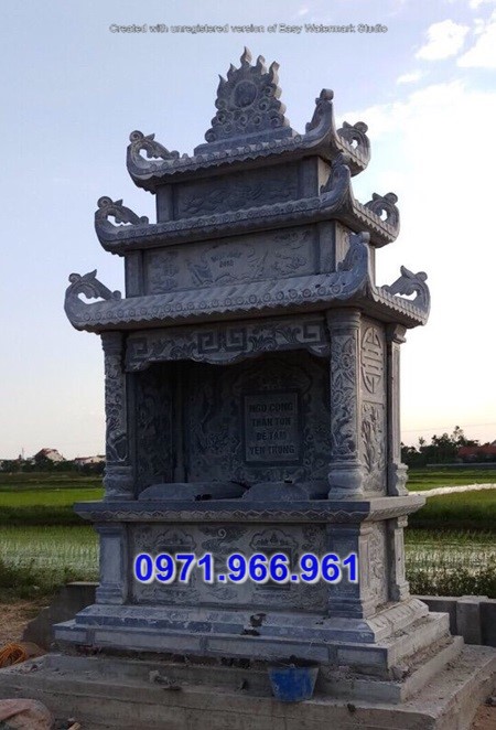 mẫu nhà mồ đá đôi song thân bố mẹ cha ba má đẹp - bán tro cốt