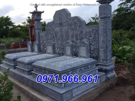 mẫu nhà mồ đá đôi song thân bố mẹ cha ba mái ông bà đẹp tại lâm đồng