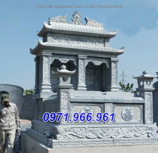 mẫu nhà mồ đá đôi song thân bố mẹ đẹp tại bình thuận - bán tro cốt