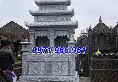 mẫu nhà mồ đá đôi song thân đẹp + bán tro cốt