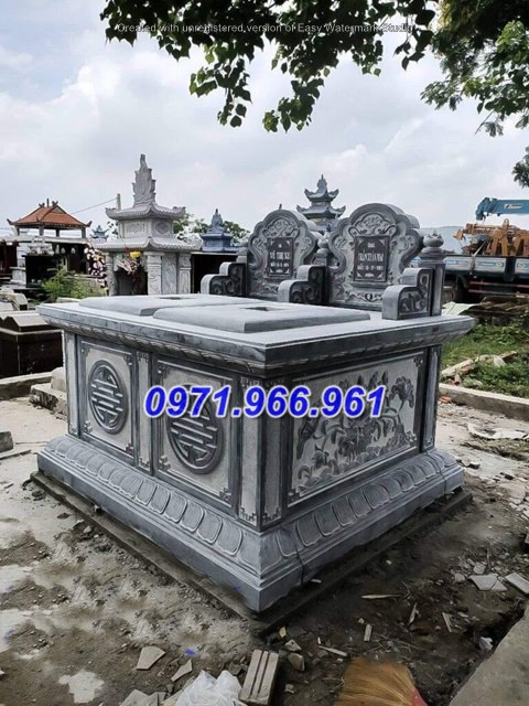 mẫu nhà mồ đá đôi song thân đẹp tại bình thuận