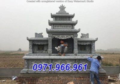 mẫu nhà mồ đôi bằng đá đẹp - bán lăng mộ