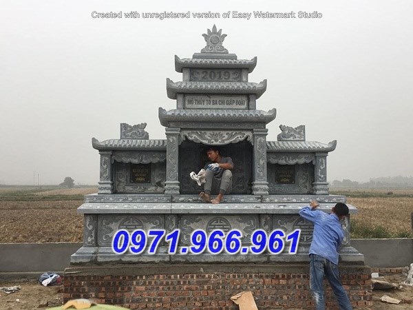 mẫu nhà mồ đôi bằng đá đẹp - bán lăng mộ
