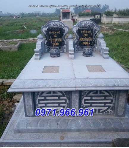 mẫu nhà mồ đôi bằng đá ninh bình đẹp - bán tro cốt