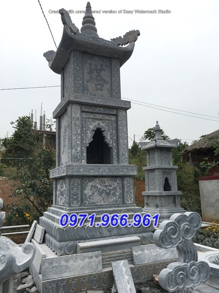 mẫu tháp mộ bằng đá xanh đẹp bán