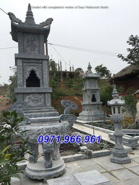 mẫu tháp mộ sư bằng đá xanh - bảo tháp đẹp