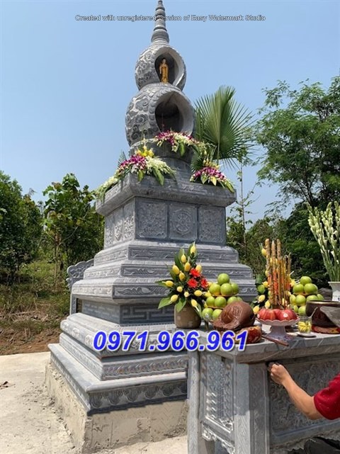 07 mẫu tháp mộ sư bằng đá đẹp