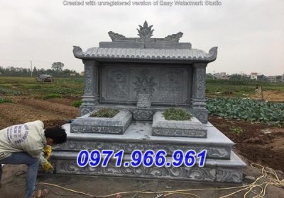 25 mẫu nhà mồ đôi bằng đá đẹp - bán lăng mộ