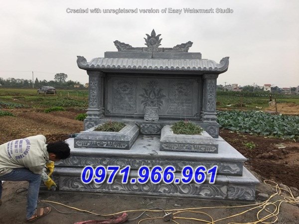 25 mẫu nhà mồ đôi bằng đá đẹp - bán lăng mộ