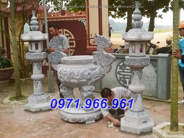 bán + 21 mẫu lư hương đền đình chùa bằng đá đẹp