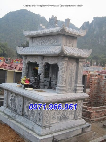 bán + 33 mẫu nhà mồ đôi song thân bằng đá đẹp