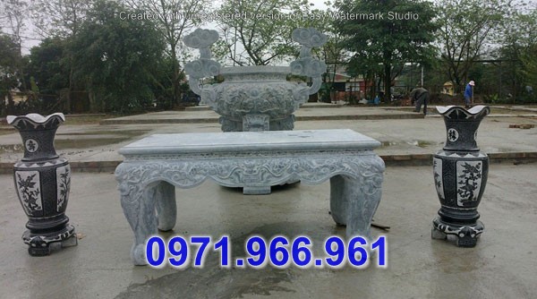hòa bình + bán 10 mẫu bàn lễ bằng đá - ban thờ đẹp