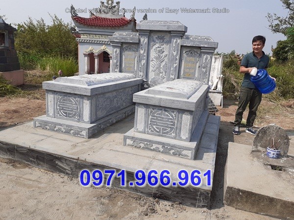 long an + bán 28 mẫu nhà mồ đôi bằng đá đẹp