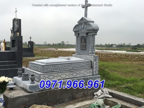 mẫu nhà mồ đạo công giáo bằng đá đẹp bán