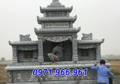 mẫu nhà mồ đôi bằng đá đẹp - bán lăng mộ