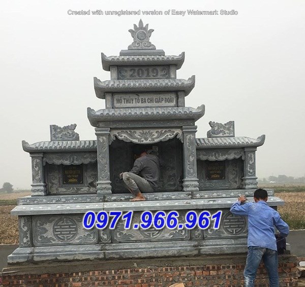 mẫu nhà mồ đôi bằng đá đẹp - bán lăng mộ