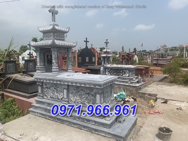 bến tre + 27 mẫu mộ công giáo bằng đá đẹp bán