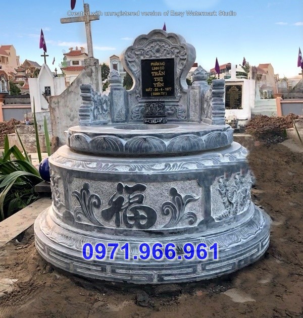 hải phòng 45 mẫu mộ tròn bằng đá xanh đẹp