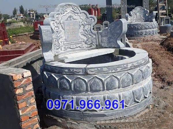 nghệ an + 48 mẫu mộ tròn đá tự nhiên bán đẹp