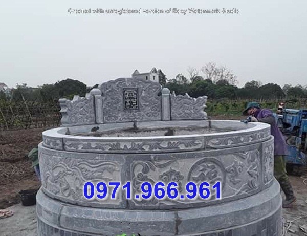 thái bình bán 46 mẫu mộ tròn đá xanh đẹp