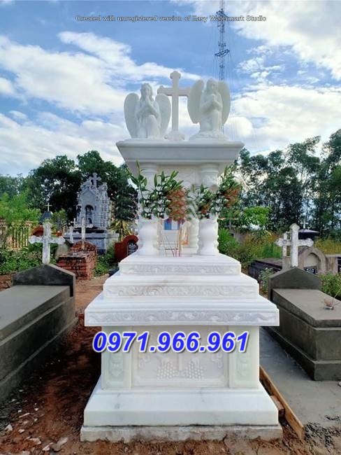 trà vinh + 36 mẫu mộ công giáo bằng đá bán đẹp