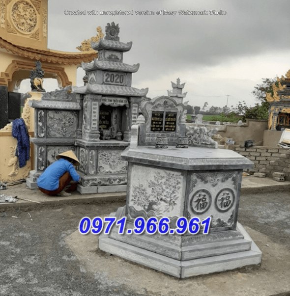 36 mộ lục bát giác bằng đá đẹp bán an giang
