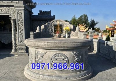bán + 51 mẫu mộ tròn đá đơn giản tại hòa bình