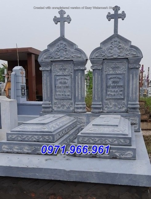 57  mẫu mộ công giáo đá xanh bán ninh thuận