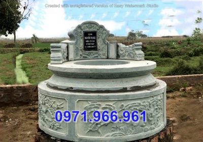 64 + mẫu mộ tròn đá nguyên khối bán thanh hóa