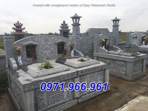 mẫu mộ đôi ba má bằng đá bán đắk nông + 43